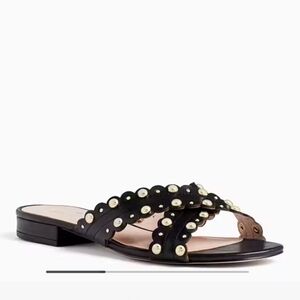 Black Studded Women's Sandals